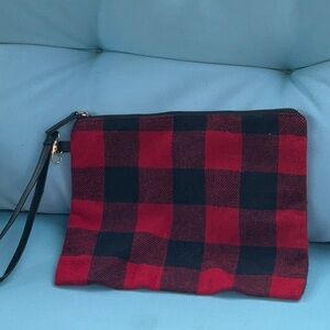 Plaid Wristlet Clutch